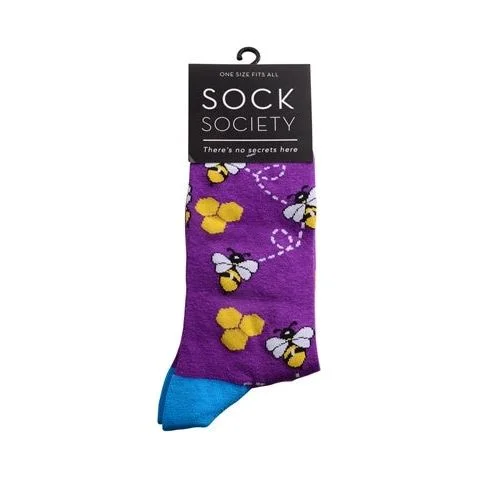 Sock Society Buzzy Bee Socks Purple