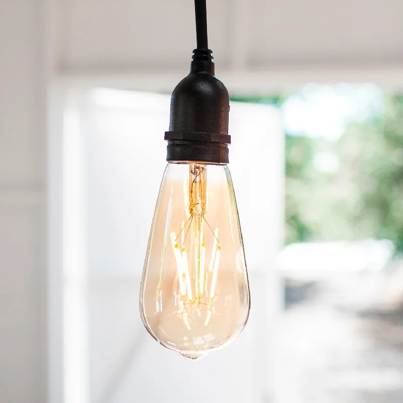 Squirrel Cage E27 1W LED Amber Filament Bulb