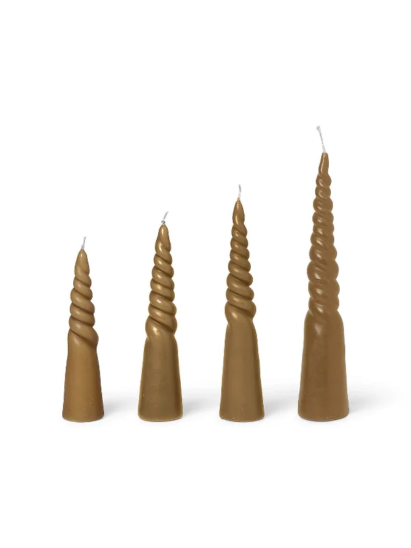 Twisted Candles | Set of 4 | Straw | by ferm Living