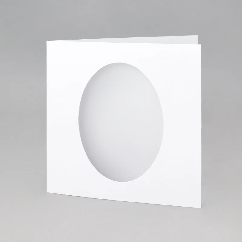 White Aperture Cards for Display Globes 144x144mm, Pack of 20