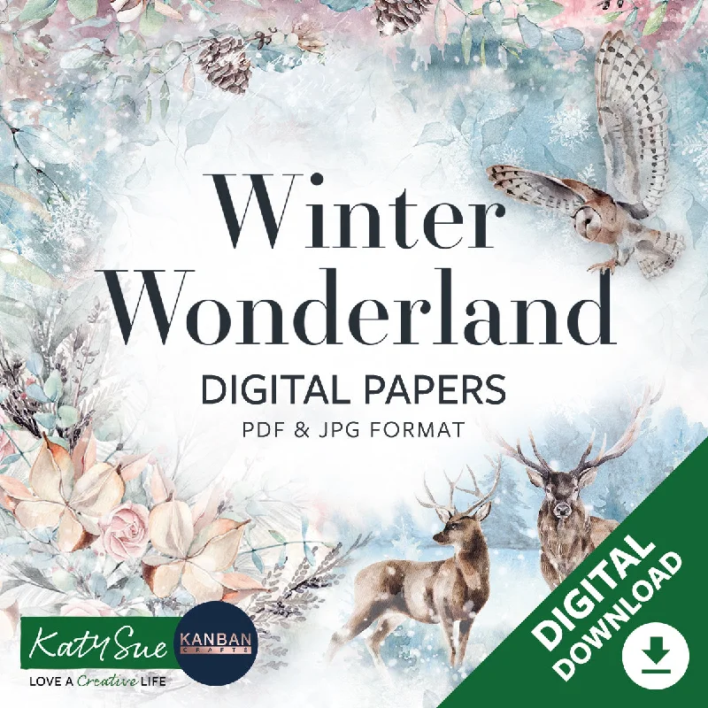 Winter Wonderland Digital Papers Collection