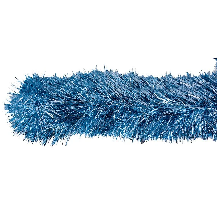 Christmas Tinsel Plush Blue, 4m