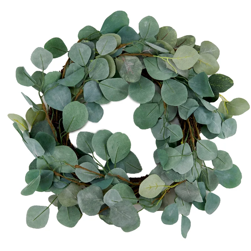 Christmas Eucalyptus Wreath, Green- 55x55x11cm