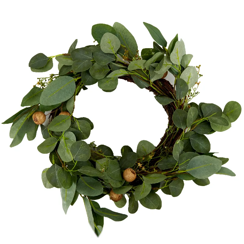 Christmas Wreath, Gumnut Green Brown- 50x50x10cm