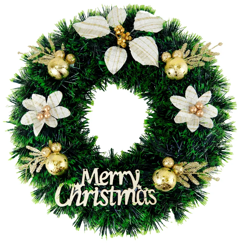 Christmas Wreath Tinsel, Merry Christmas- 38cm