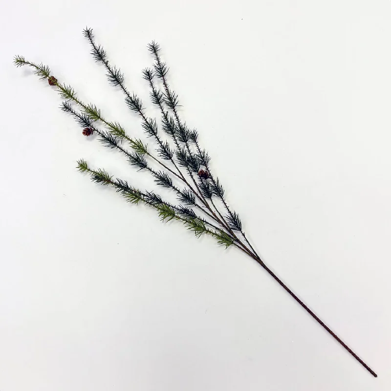 Wispy Pendula Pine & Mini Pinecone Branch Long Winter Greenery Stem  - 33"