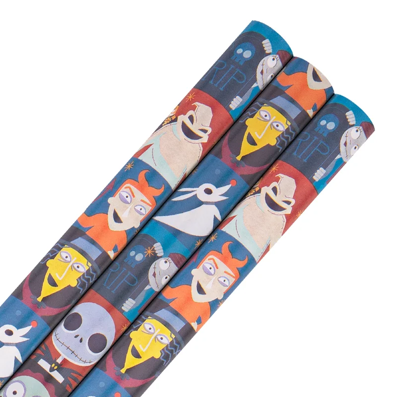 6M Any Occasion Wrapping Paper - 3 x 2M Rolls in 1 The Nightmare Before Christmas Design