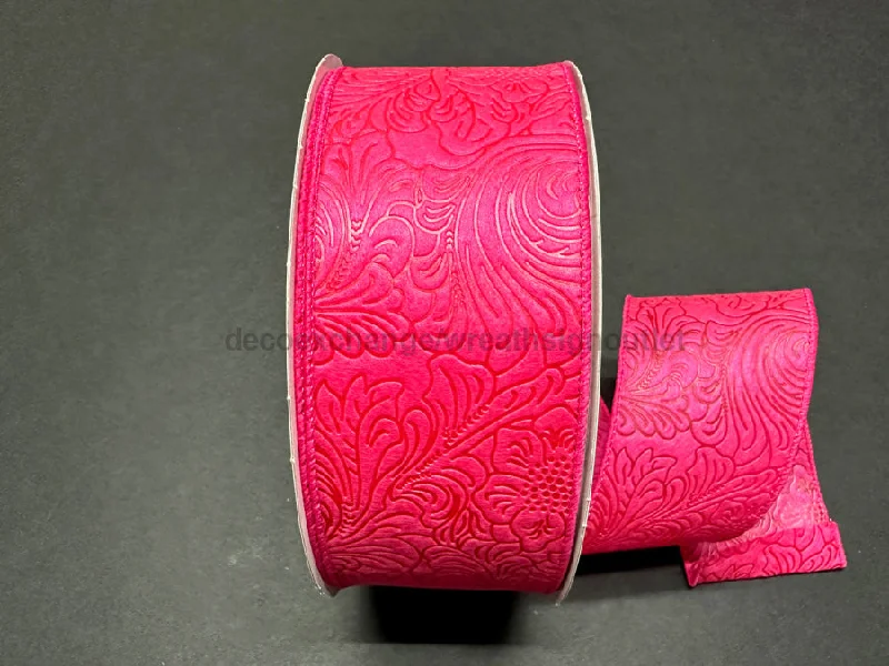 984240-28C: (841-40-470) Fuchsia Flower Embossed, 2.5"X50Y