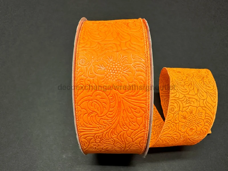 984240-19C: (841-40-471) Orange Flower Embossed, 2.5"X50Y