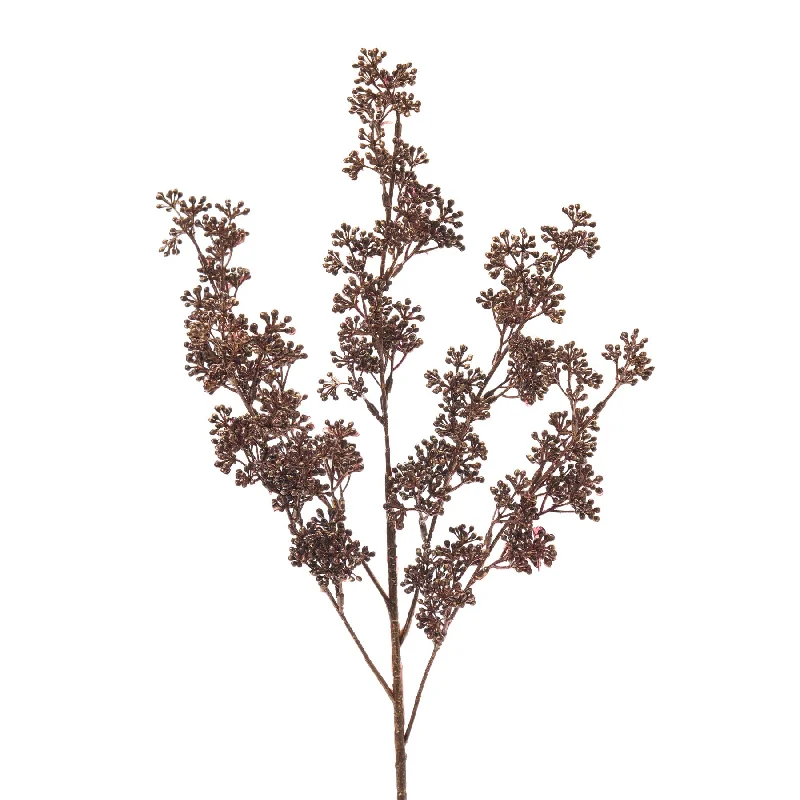 Bronze Glitter Seed Branch Spray - 25"