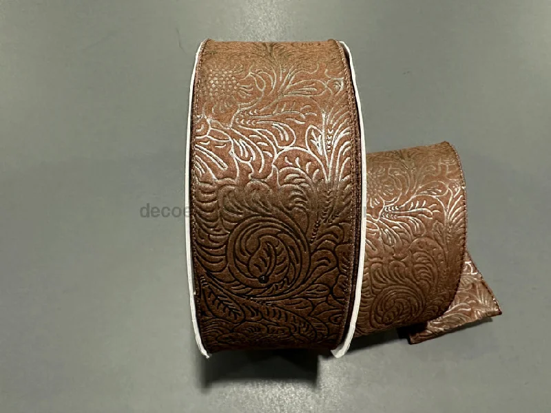 Brown Flower Embossed, 2.5"X50Y 984240-38C