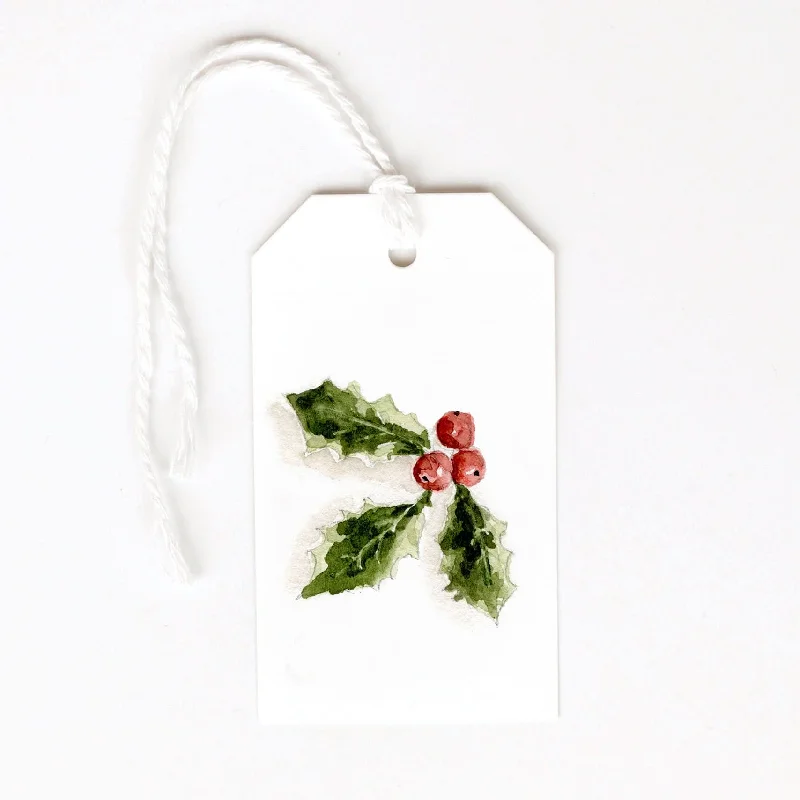 holly berry gift tags