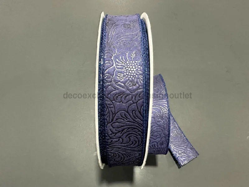 Navy Flower Embossed, 1.5"X50Y 984209-27C